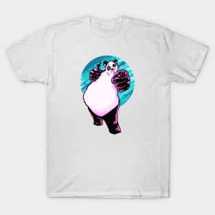 Buddy Panda with Bright Blue Background T-Shirt